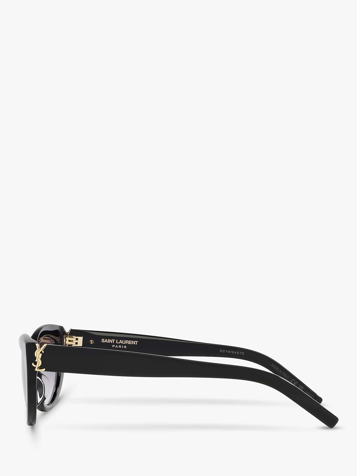 Buy Yves Saint Laurent YS000478 Women's Oval Sunglasses, Black/Grey Online at johnlewis.com