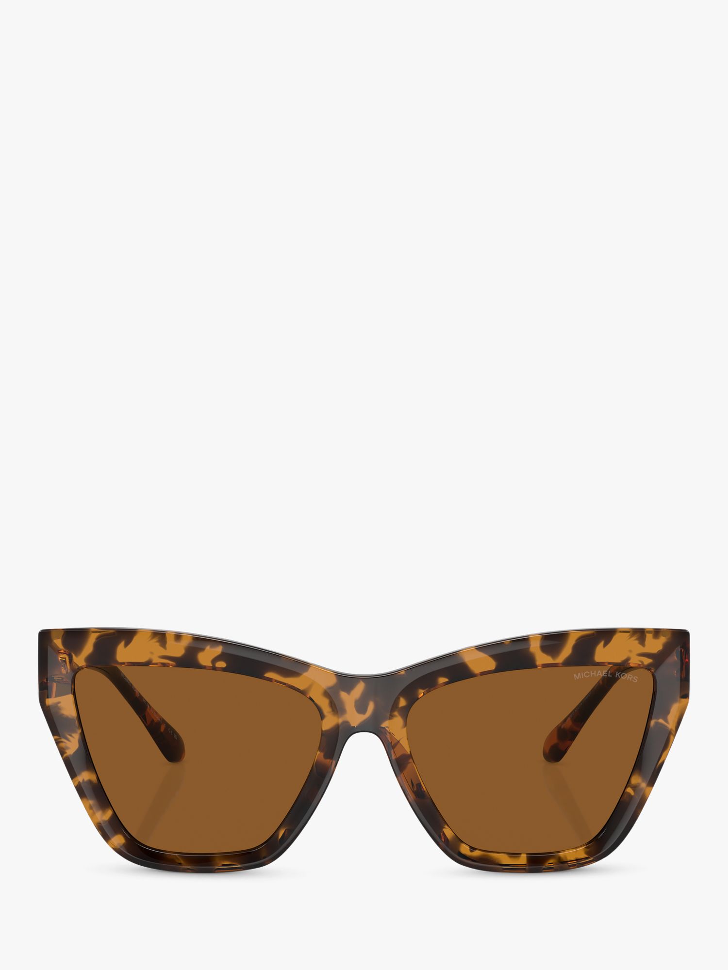 Michael Kors MK2211U Women's Dubai Cat's Eye Sunglasses, Dark Tortoise/Brown