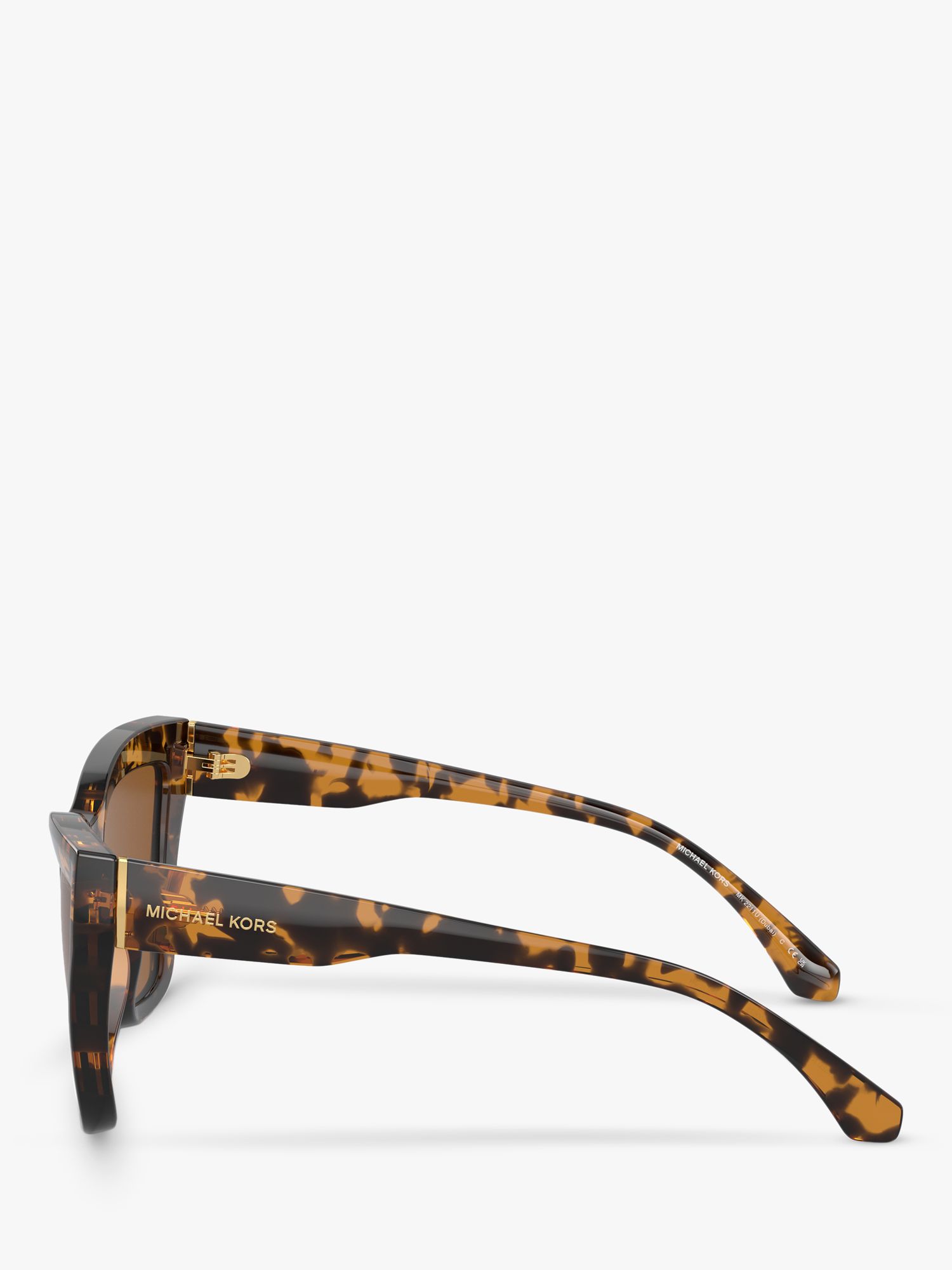 Michael Kors MK2211U Women's Dubai Cat's Eye Sunglasses, Dark Tortoise/Brown
