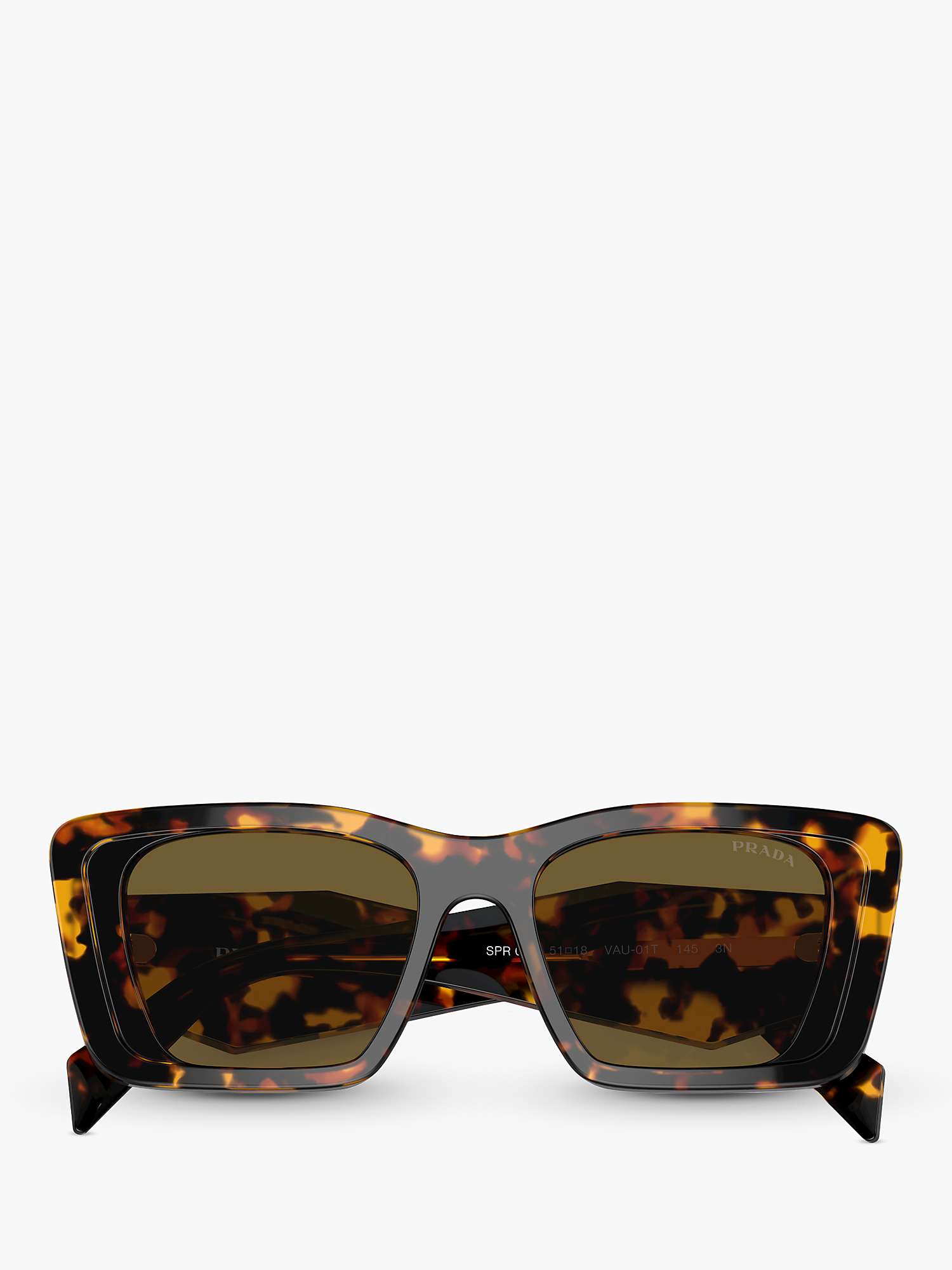 Buy Prada PR 08YS Women's Butterfly Sunglasses, Honey Tortoise/Brown Online at johnlewis.com