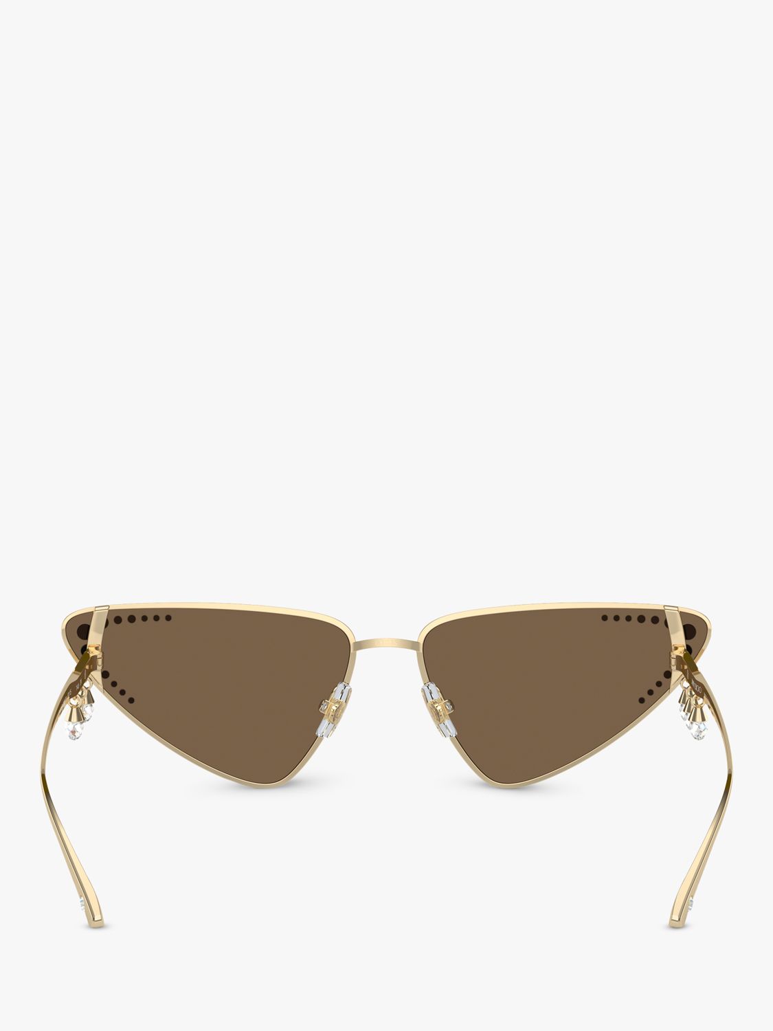 Jimmy Choo JC4001B Women's Cat's Eye Sunglasses, Pale Gold/Brown at ...