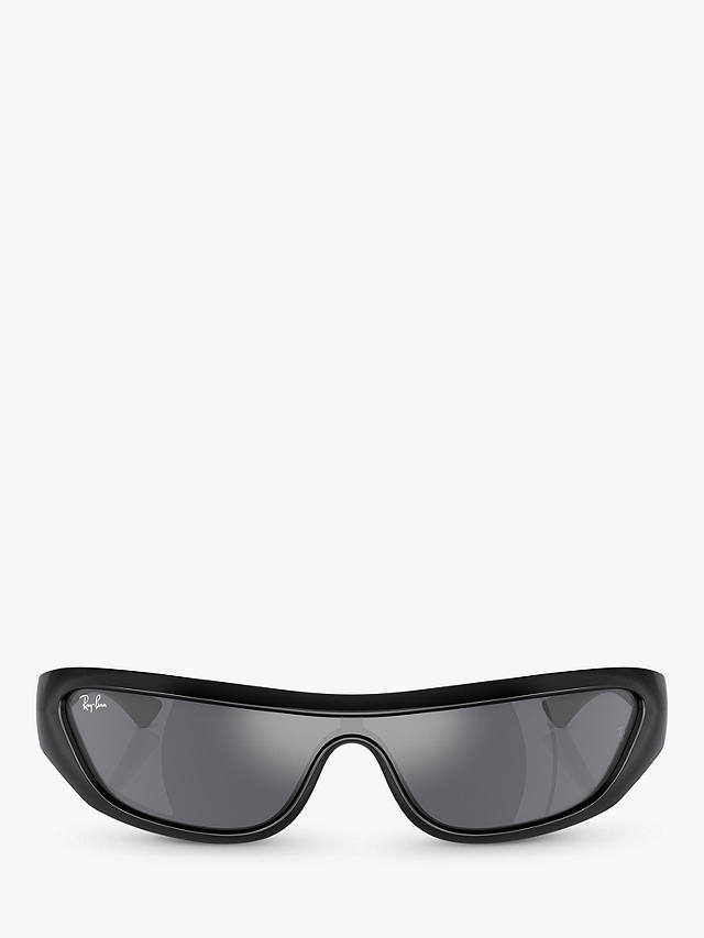 Ray-Ban RB4431 Unisex Xan Wrap Sunglasses, Black/Grey