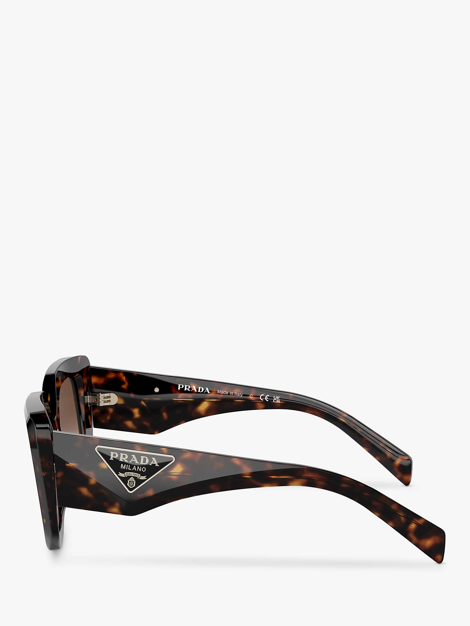 Buy Prada PR 14ZS Women's Irregular Sunglasses, Tortoise/Brown Gradient Online at johnlewis.com