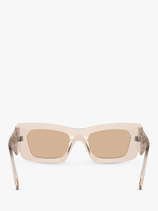 Prada PR 13ZS Women's Cat's Eye Sunglasses, Crystal Beige/Brown