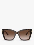 Jimmy Choo JC5012 Women's Cat's Eye Sunglasses, Tortoiseshell/Brown Gradient