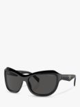Prada PRA27S Women's Cat's Eye Sunglasses, Black/Grey