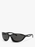 Prada 0PR A23 Women's Wrap Sunglasses, Black