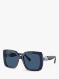 Swarovski SK6001 Women's Square Sunglasses, Opal Blue