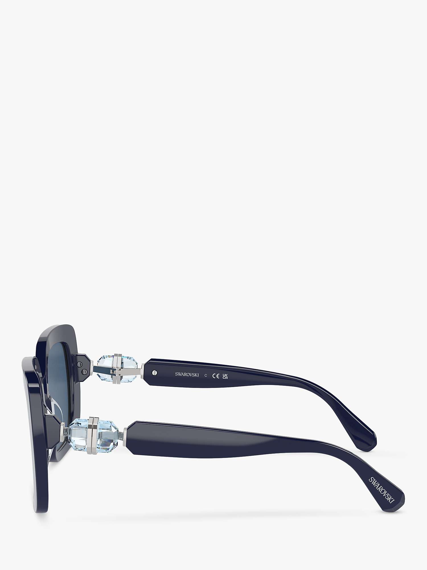 Buy Swarovski SK6001 Women's Square Sunglasses, Opal Blue Online at johnlewis.com