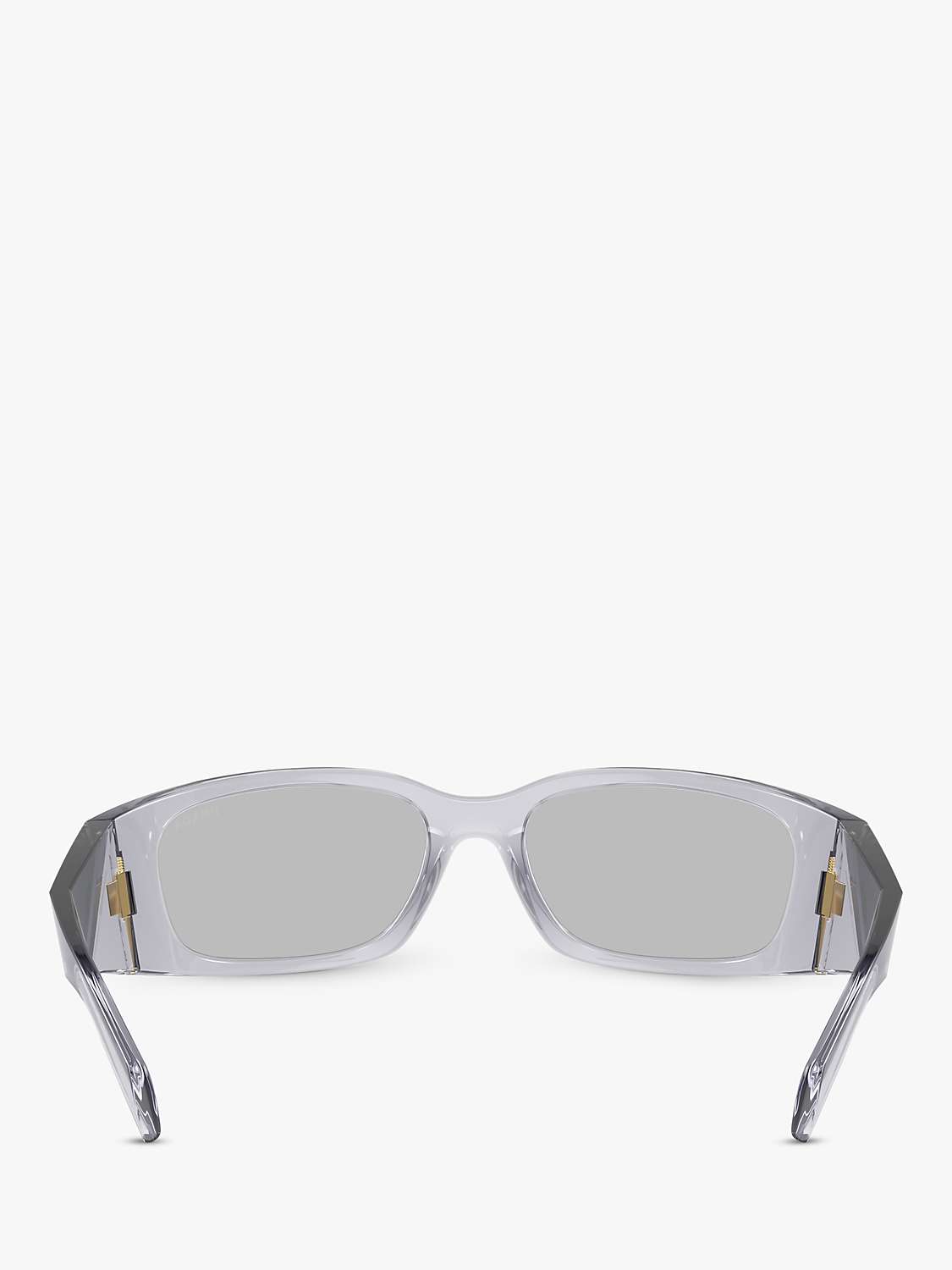 Buy Prada PR A14S Women's Wrap Sunglasses, Transparent Grey Online at johnlewis.com