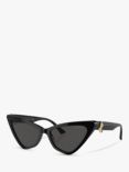 Jimmy Choo JC5008 Women's Cat's Eye Sunglasses, Black/Grey