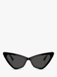 Jimmy Choo JC5008 Women's Cat's Eye Sunglasses, Black/Grey