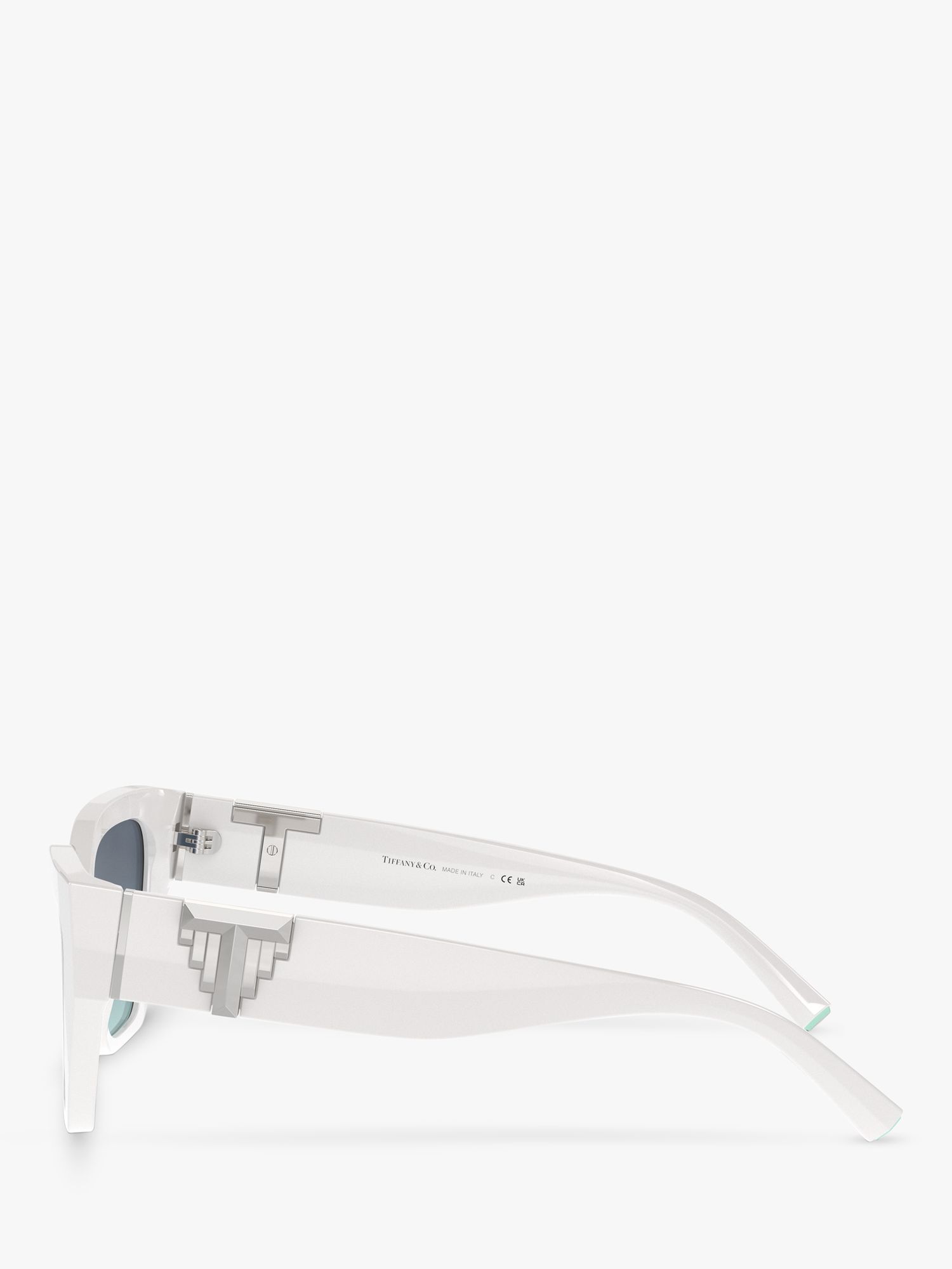 Tiffany & Co TF4218 Women's Squared Cat's Eye Sunglasses, White/Blue Gradient