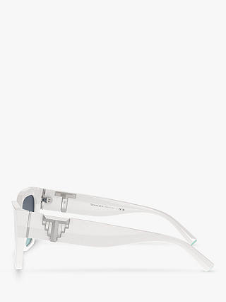 Tiffany & Co TF4218 Women's Squared Cat's Eye Sunglasses, White/Blue Gradient