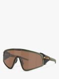 Oakley OO9404 Men's Latch Panel Wrap Sunglasses, Olive Ink/Brown