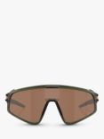 Oakley OO9404 Men's Latch Panel Wrap Sunglasses, Olive Ink/Brown