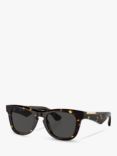 Burberry BE4426 Men's D-Frame Sunglasses, Dark Havana/Grey
