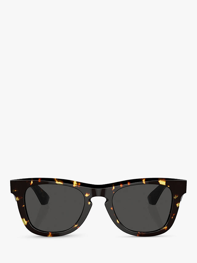 Burberry BE4426 Men's D-Frame Sunglasses, Dark Havana/Grey