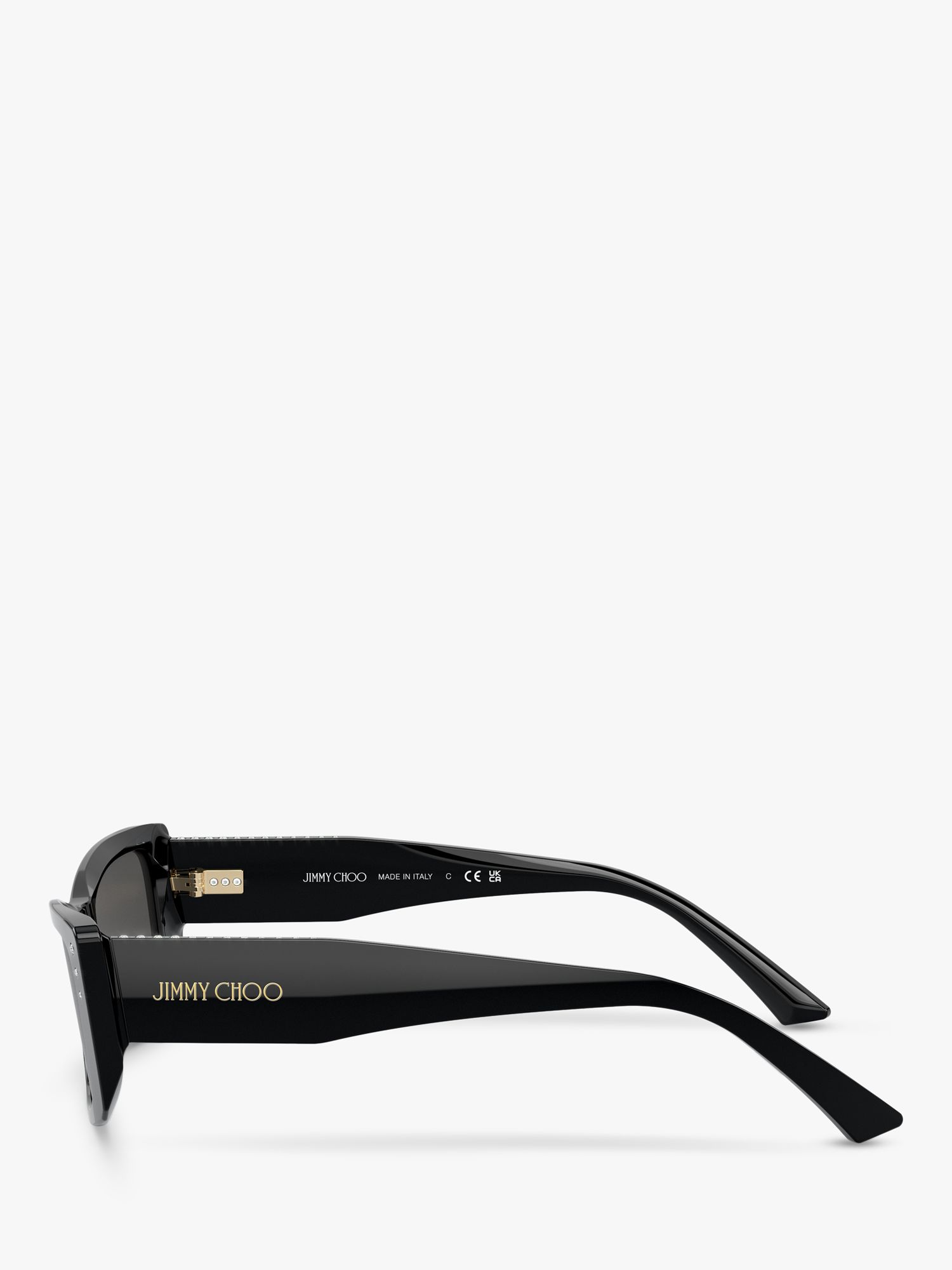 Buy Jimmy Choo JC5002BU Women's Rectangular Sunglasses, Black Online at johnlewis.com