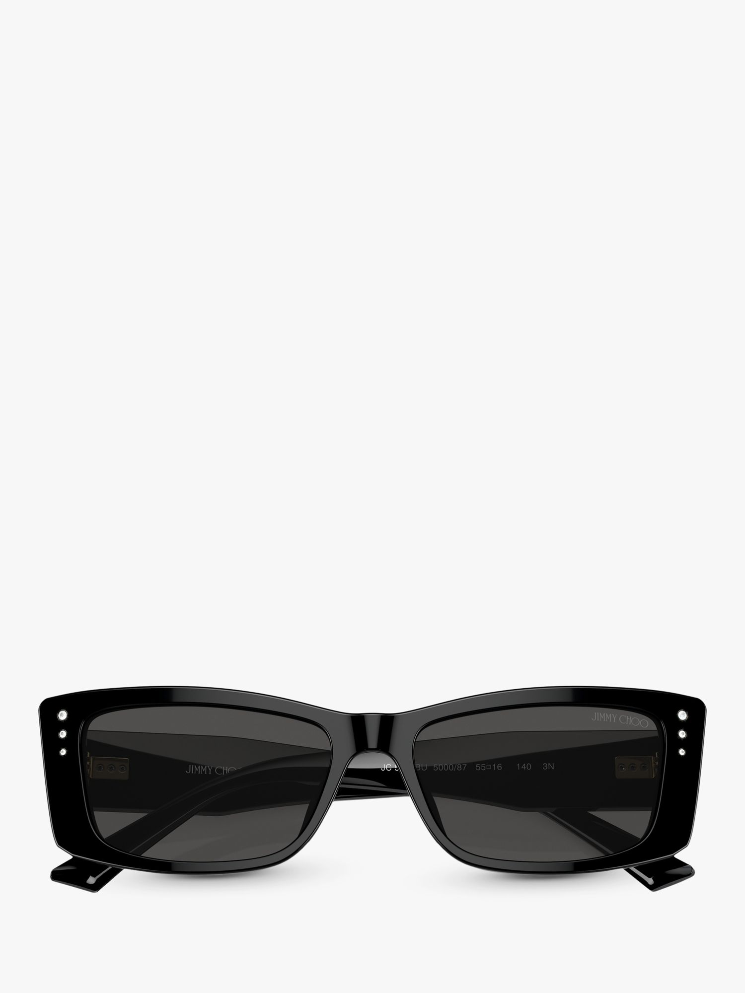 Buy Jimmy Choo JC5002BU Women's Rectangular Sunglasses, Black Online at johnlewis.com