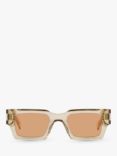 Yves Saint Laurent YS000468 Unisex Rectangular Sunglasses, Yellow/Brown