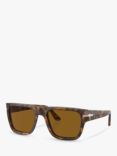 Persol PO3348S Unisex D-Frame Sunglasses, Havana/Brown