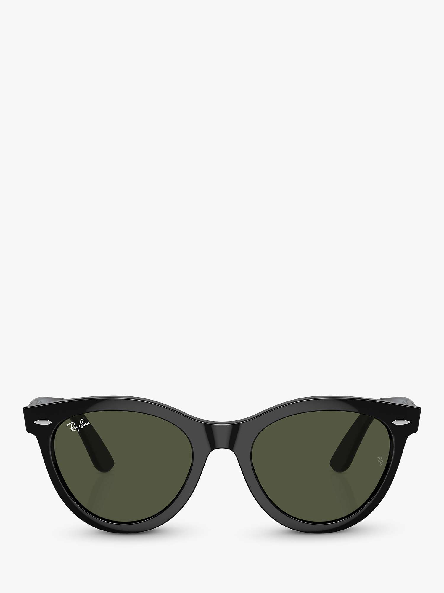 Buy Ray-Ban RB2241 Unisex Wayfarer Way Sunglasses, Black/Green Online at johnlewis.com