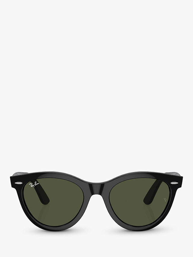 Ray-Ban RB2241 Unisex Wayfarer Way Sunglasses, Black/Green