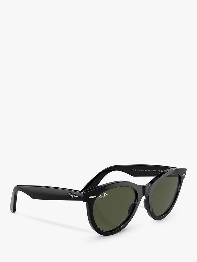 Ray-Ban RB2241 Unisex Wayfarer Way Sunglasses, Black/Green