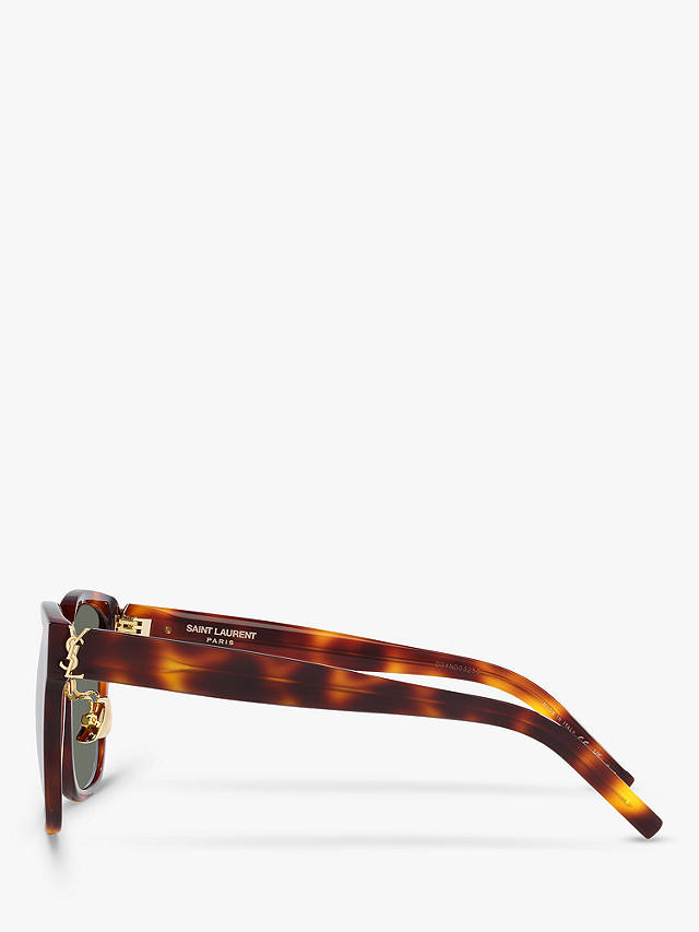 Yves Saint Laurent SL M105 Women's Square Sunglasses, Tortoise/Grey