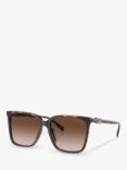 Michael Kors MK2197F Women's Canberra Square Sunglasses, Dark Tortoise/Brown Gradient