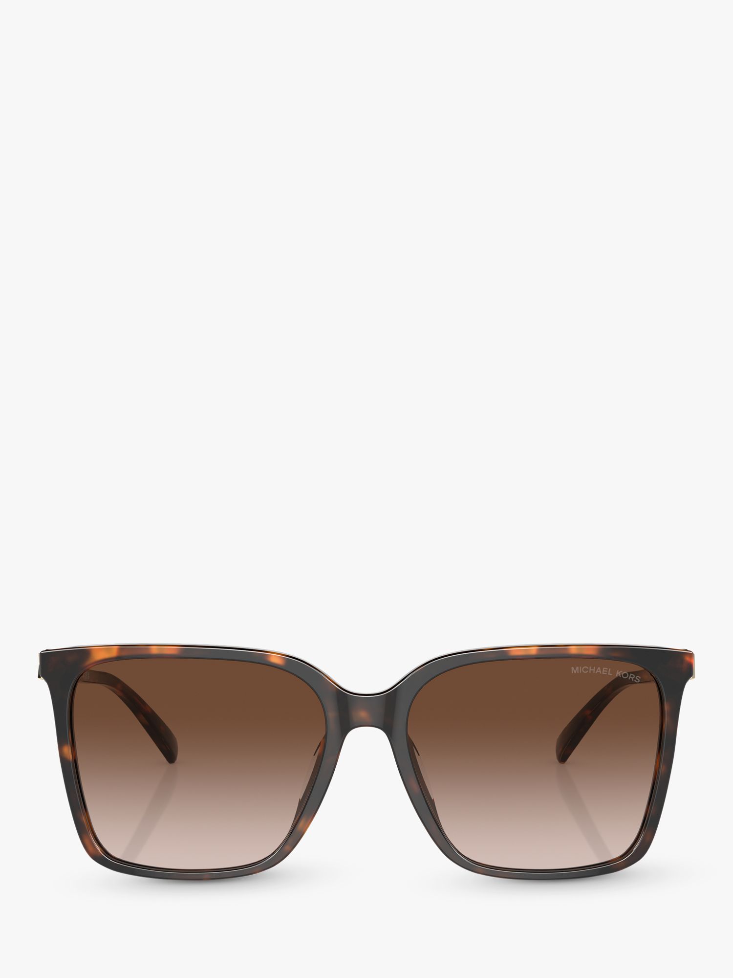 Buy Michael Kors MK2197F Women's Canberra Square Sunglasses, Dark Tortoise/Brown Gradient Online at johnlewis.com