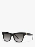 Yves Saint Laurent YS000436 Women's Cat's Eye Sunglasses, Black/Grey Gradient