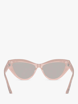Jimmy Choo JC5004 Women's Cat's Eye Sunglasses, Pink Glitter/Gold