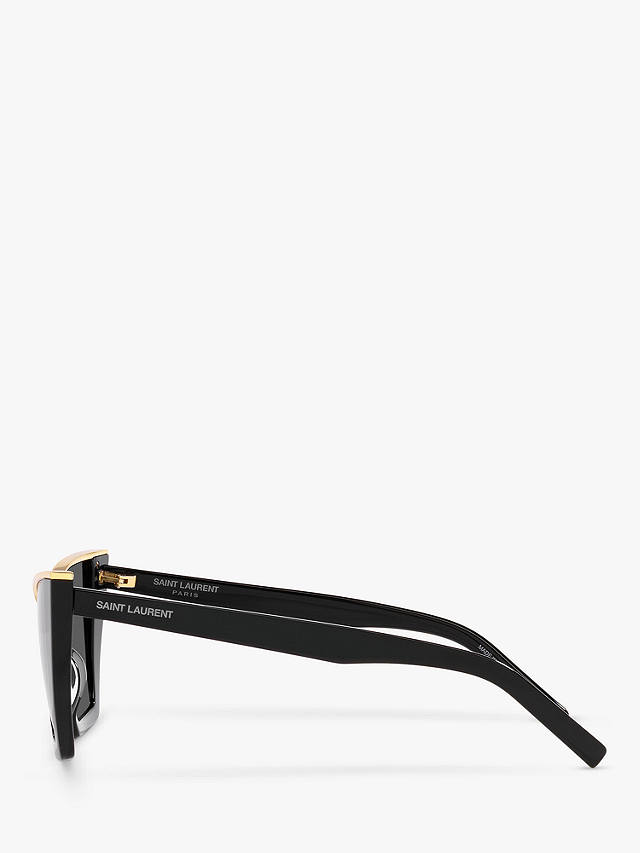 Yves Saint Laurent YS000435 Women's Cat Eye Sunglasses, Black/Gold