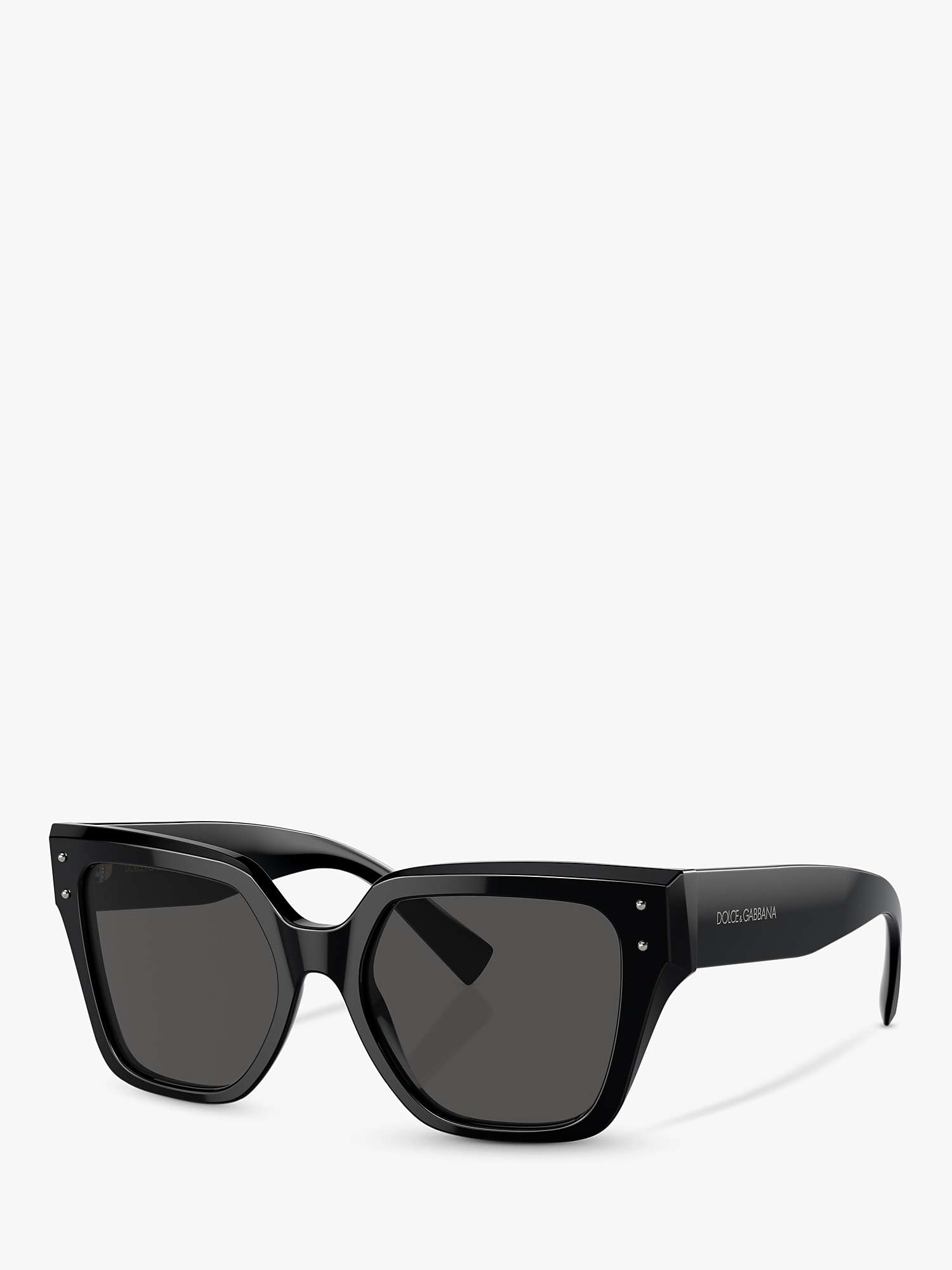 Buy Dolce & Gabbana DG4471 Women's Rectangular Sunglasses, Black Online at johnlewis.com