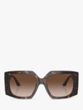 Jimmy Choo JC5006U Women's Square Tortoiseshell Sunglasses, Havana