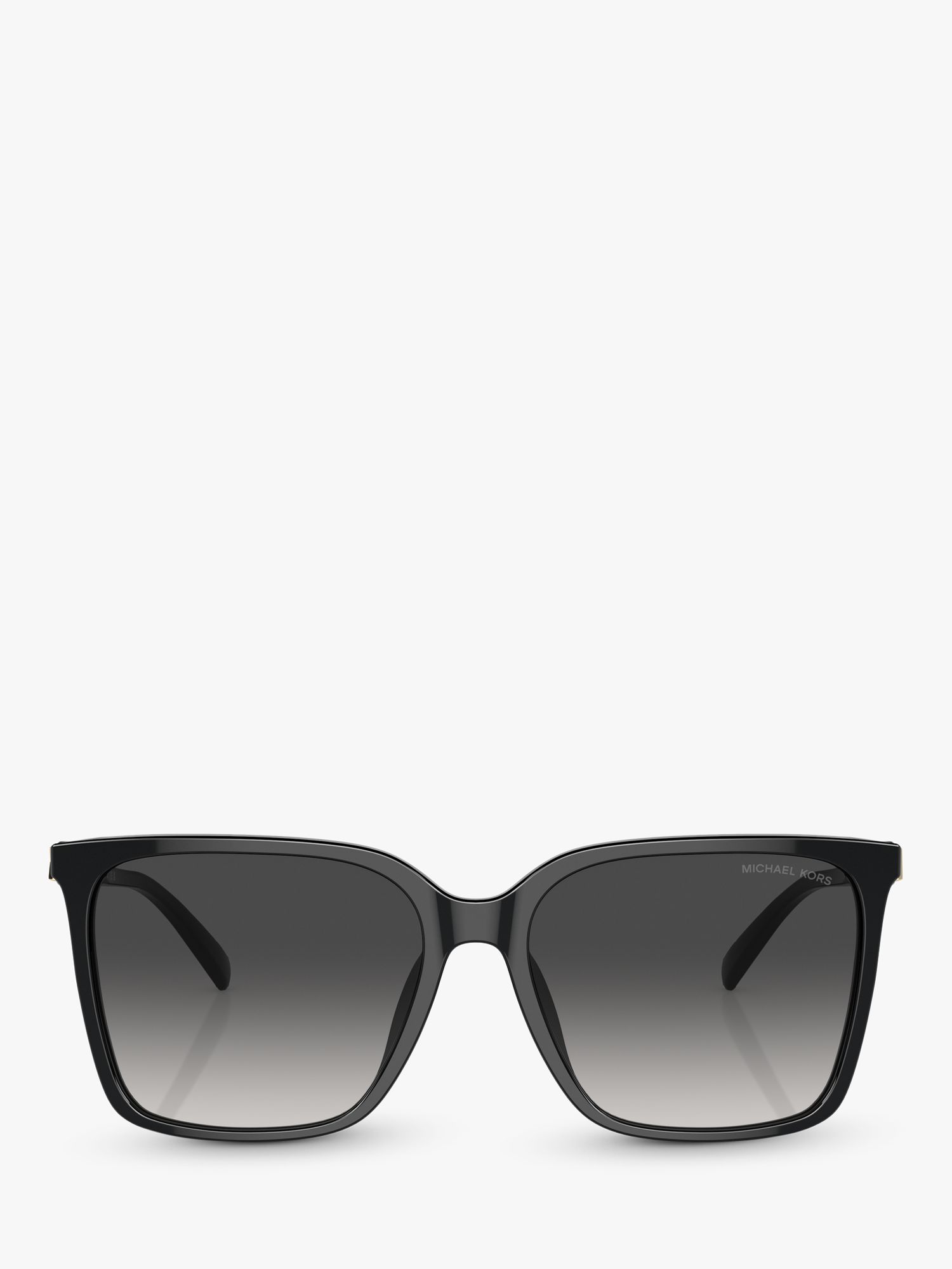 Michael Kors MK2197F Women's Square Sunglasses, Black/Grey Gradient