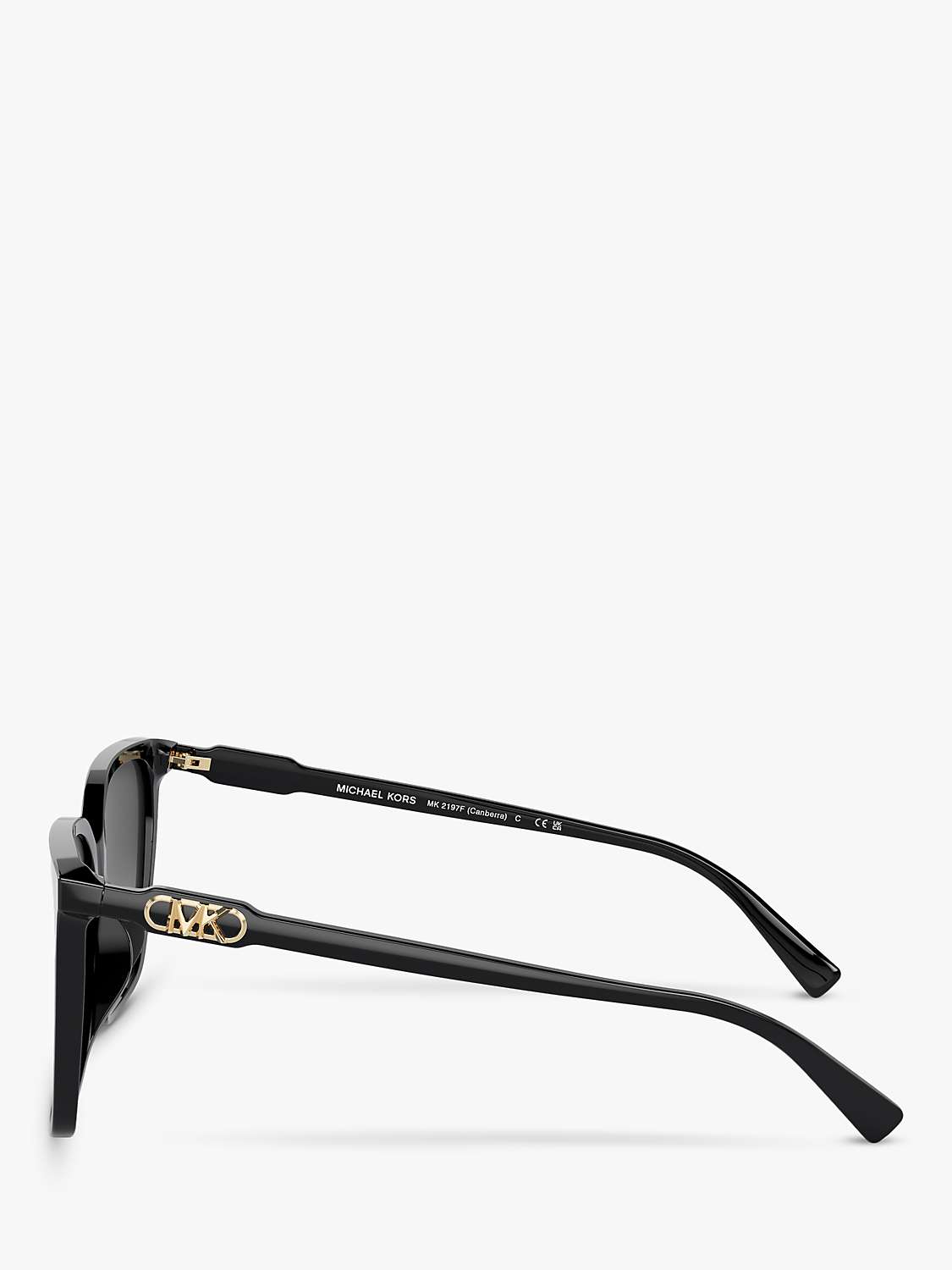 Buy Michael Kors MK2197F Women's Square Sunglasses, Black/Grey Gradient Online at johnlewis.com