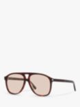 Yves Saint Laurent YS000473 Men's Dune Aviator Sunglasses, Tortoise