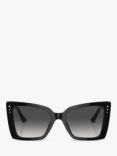 Jimmy Choo JC5001B Women's Cat Eye Sunglasses, Black