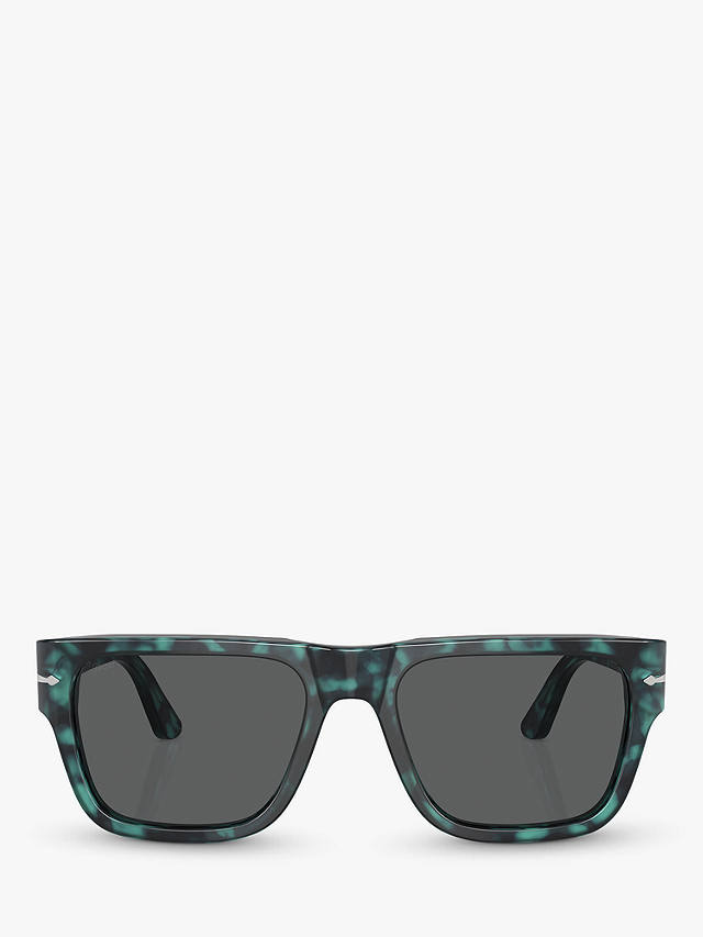 Persol PO3348S Men's D-Frame Sunglasses, Blue Havana/Grey