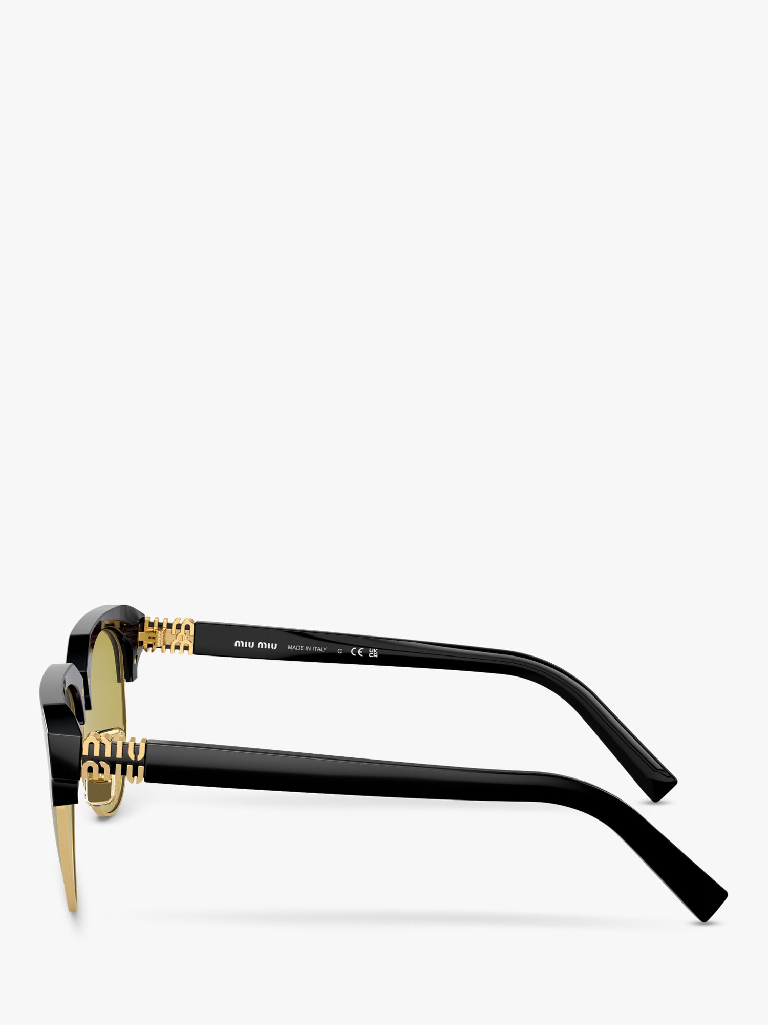 Miu Miu MU09ZS Women's Browline Sunglasses, Black