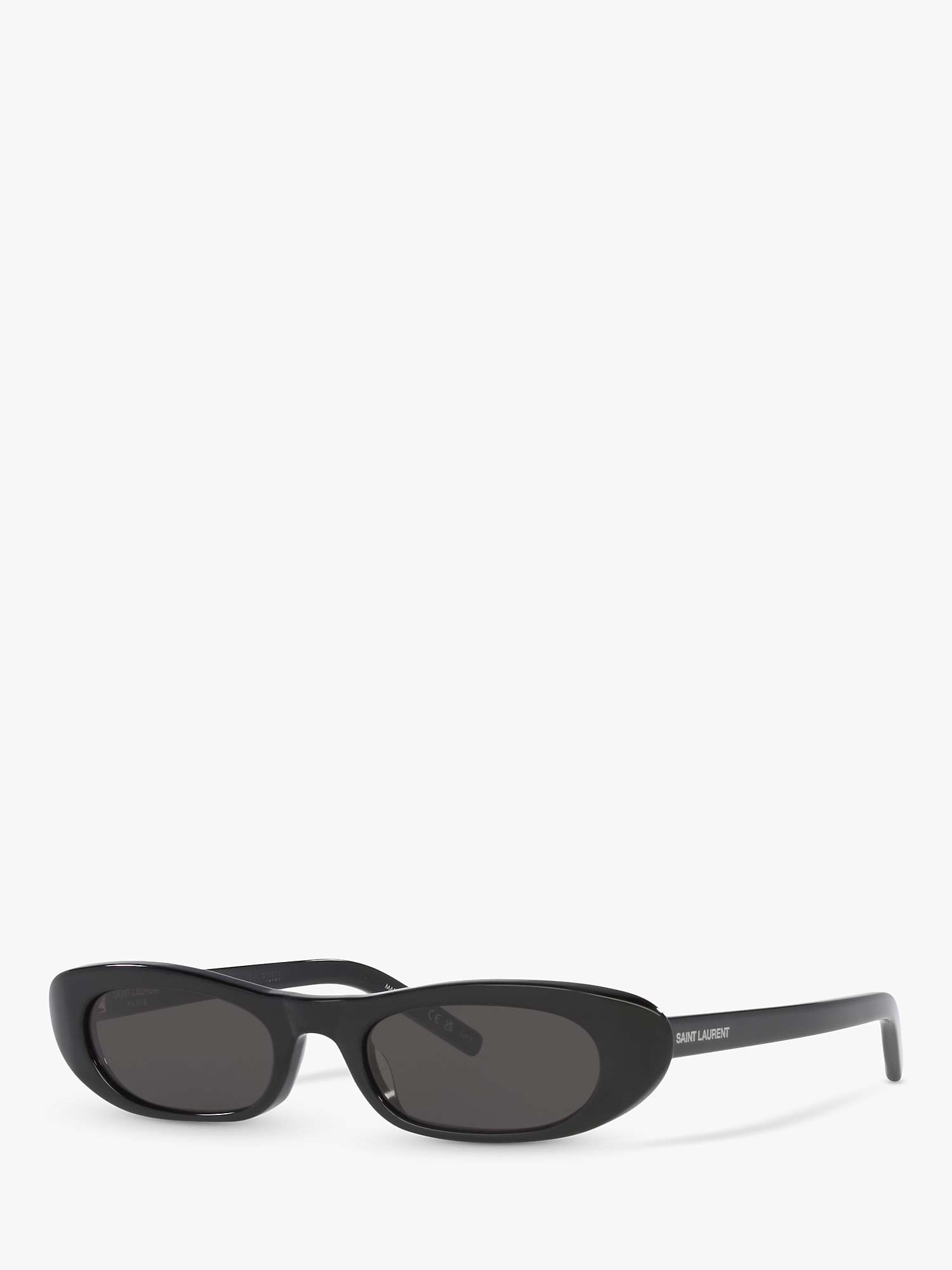 Buy Yves Saint Laurent YS000414 Women's Oval Sunglasses, Black/Grey Online at johnlewis.com