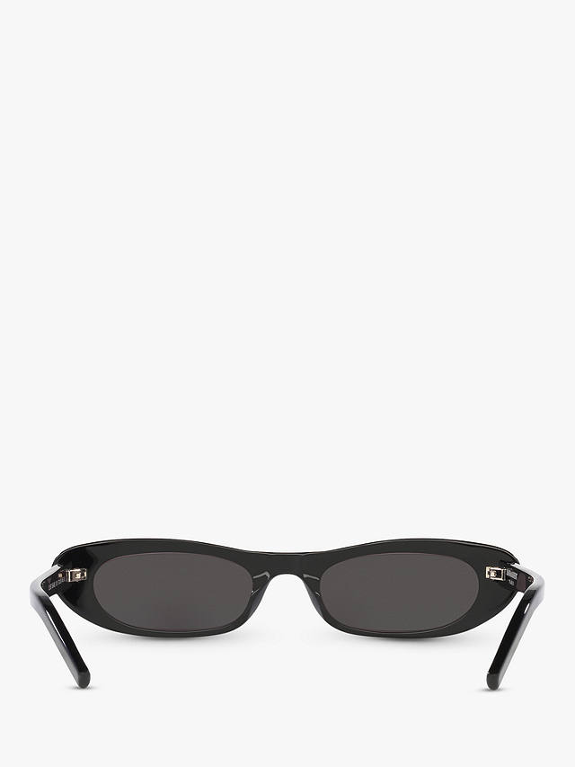 Yves Saint Laurent YS000414 Women's Oval Sunglasses, Black/Grey