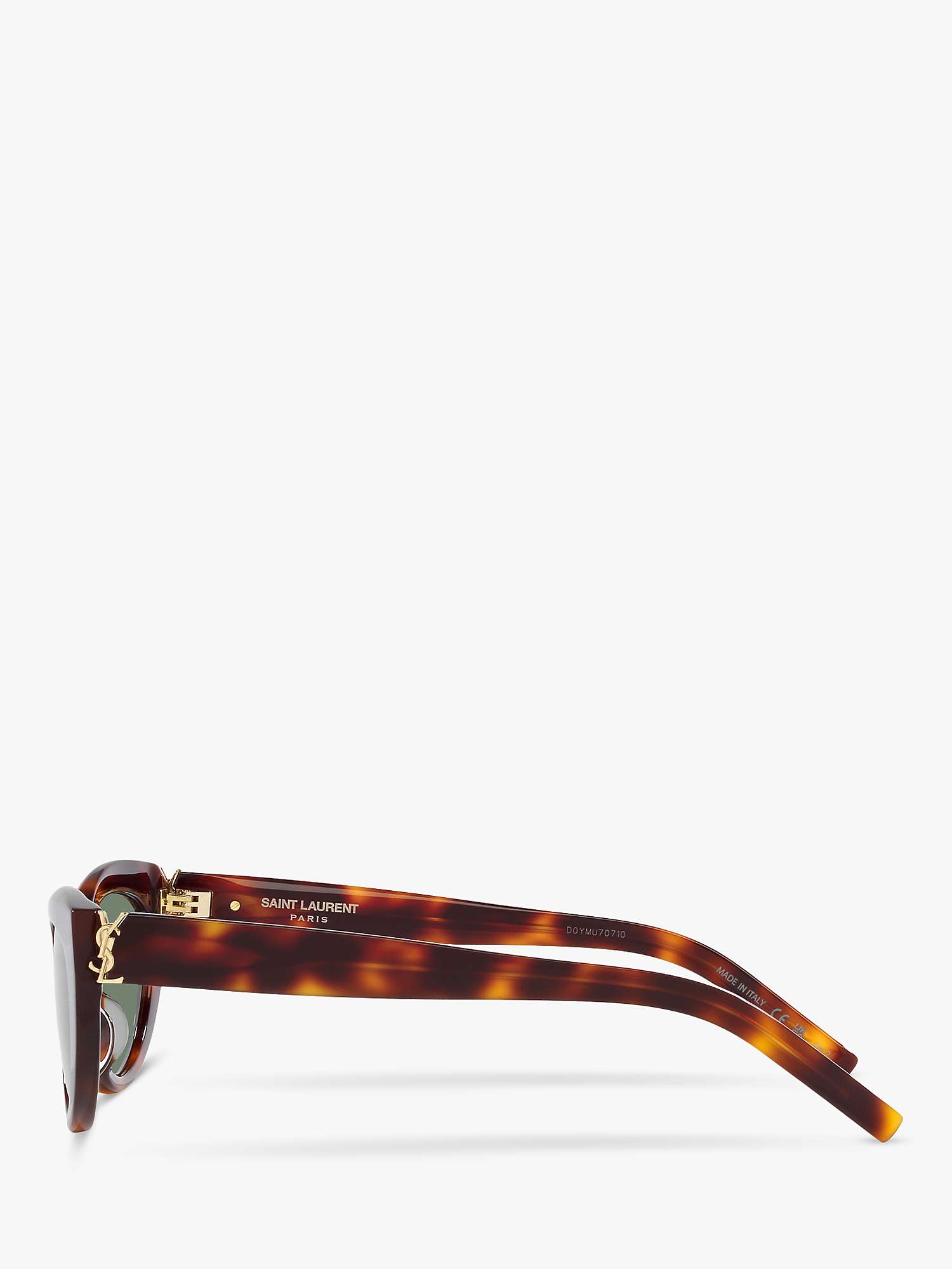 Buy Yves Saint Laurent YS000461 Unisex Oval Sunglasses, Tortoise/Green Online at johnlewis.com