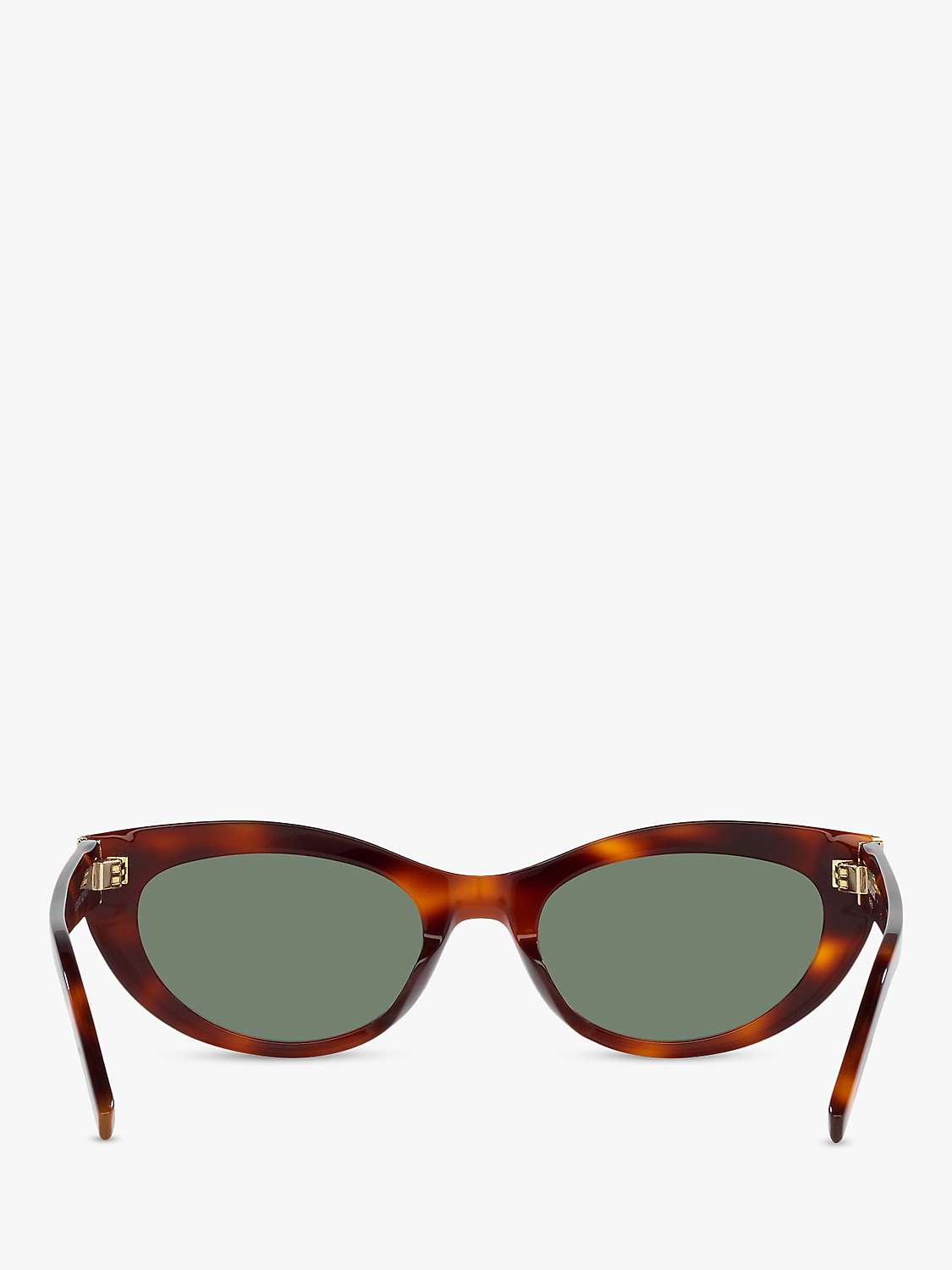Buy Yves Saint Laurent YS000461 Unisex Oval Sunglasses, Tortoise/Green Online at johnlewis.com