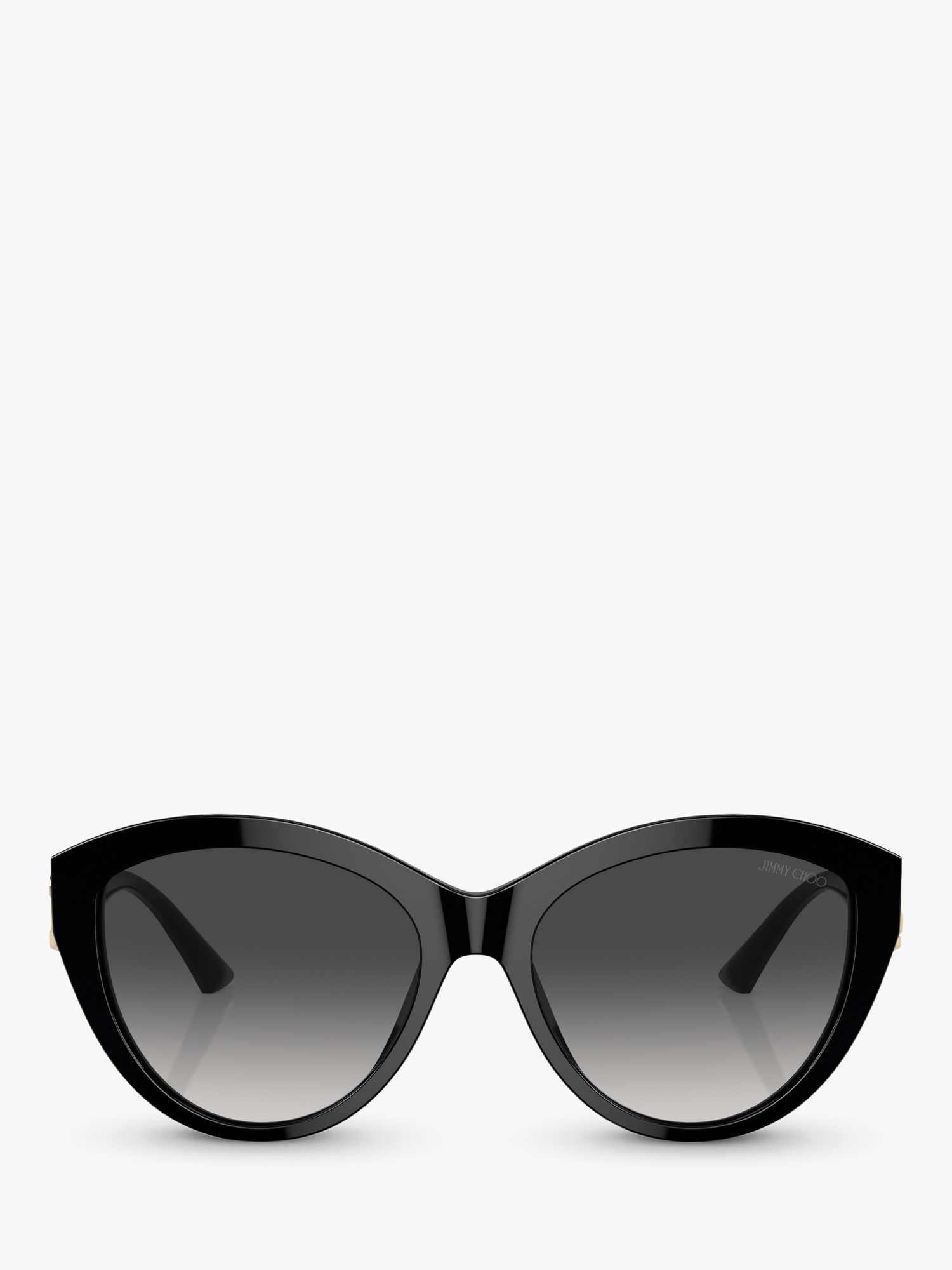 Jimmy Choo JC5007 Women's Cat's Eye Sunglasses, Black/Grey