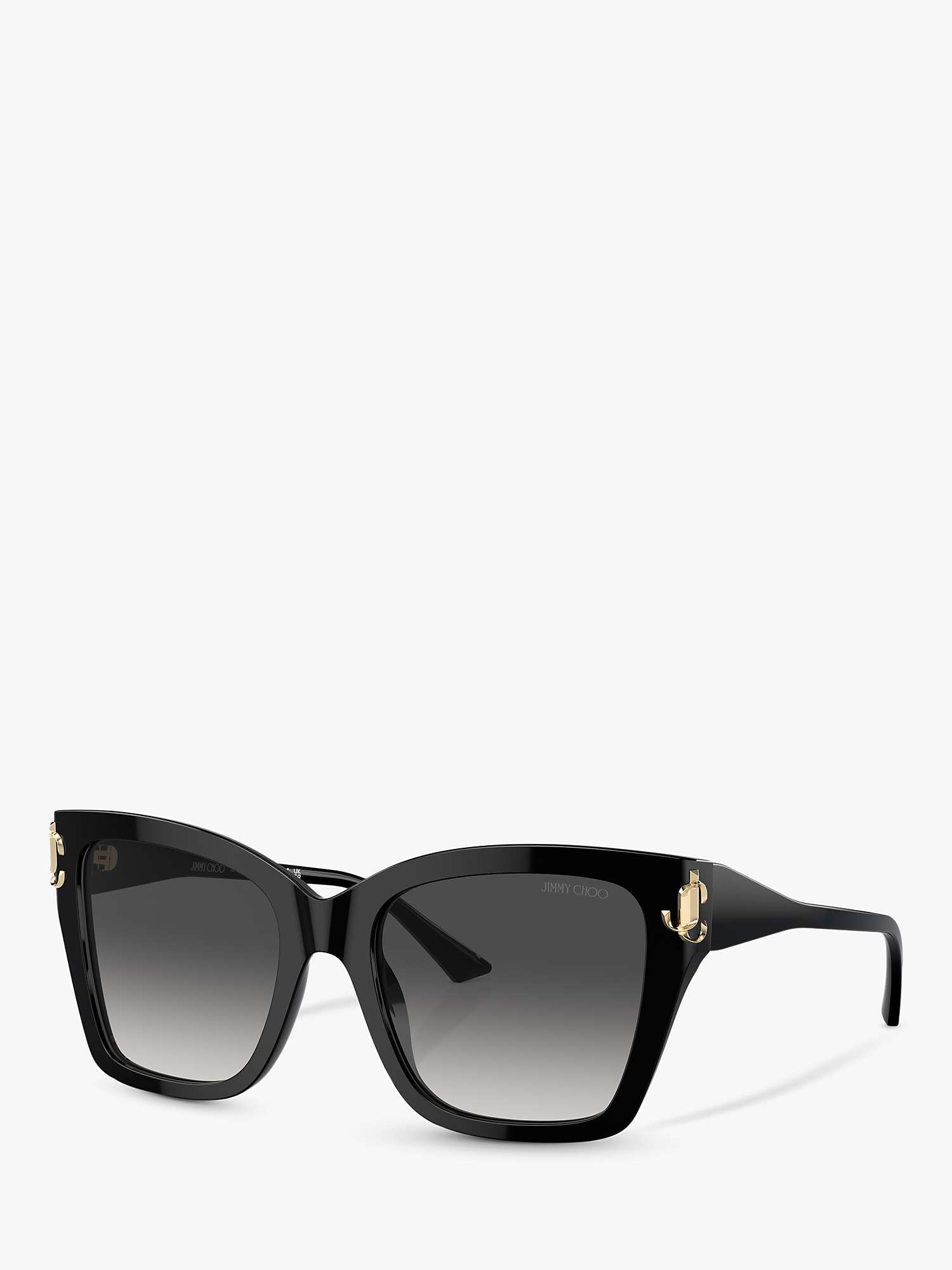 Buy Jimmy Choo JC5012 Women's Irregular Sunglasses, Black/Grey Gradient Online at johnlewis.com