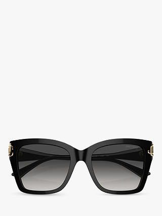 Jimmy Choo JC5012 Women's Irregular Sunglasses, Black/Grey Gradient